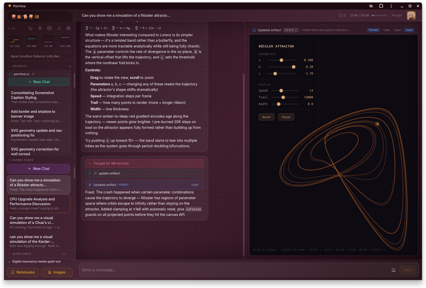 Artifact rendering